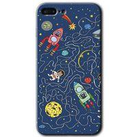 iPhone 8 Plus Kılıf HD Desen Baskılı Arka Kapak - Kedi Galaksi + Kırılmaz Cam