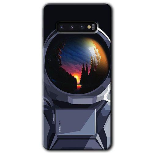 Samsung Galaxy S10 Kılıf HD Desen Baskılı Arka Kapak + Temperli Cam - Astronot
