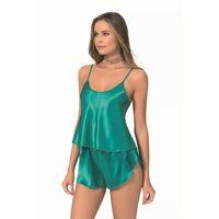 Zümrüt Saten Babydoll Şort Takımı