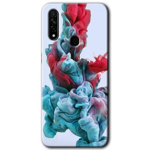 Oppo A31 Kılıf Baskılı Kapak - Renkli Karışım +Tam Kaplayan Mat Seramik