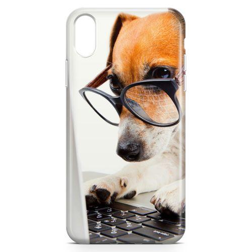 Apple iPhone XR Kılıf Gözlüklü Terrier Arka Kapak Koruma Desenli Full Koruyucu