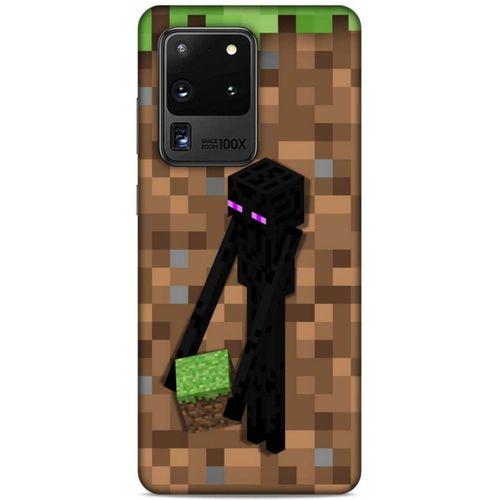 Lopard Samsung Galaxy S20 Ultra Uyumlu Kılıf PiXel (26) Tpu Silikon Kılıf Kahverengi MC