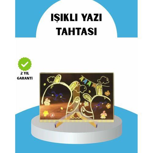 Silinebilir Led Mesaj Tahtası 7 Renkli Kalem Dahil