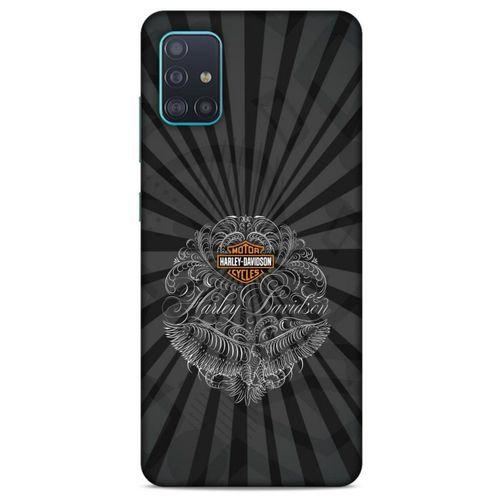 Samsung Galaxy A51 Uyumlu Kılıf Motorsiklet (40) Fit Silikon Kılıf Harley