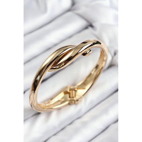 Pirinç Düğüm Model Gold Renk Kadın Kelepçe