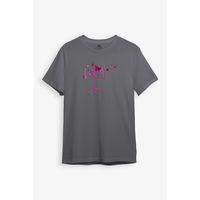 BAND Notalar Temalı Baskılı Gri Unisex Tişört