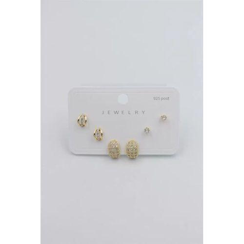 Çoklu Set Küpe - Altın