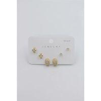 Çoklu Set Küpe - Altın