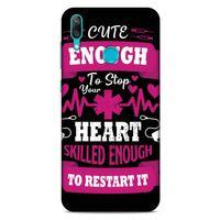 Huawei Y7 Prime 2019 Uyumlu Kılıf Pembe Delisi (43) Thin Fit Kılıf Yazı