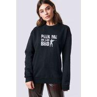 Pubg Peek Me On Lan Bro Baskılı Siyah Kadın Sweatshirt