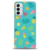 Samsung Galaxy M23 Kılıf HD Baskılı Kılıf - Dondurma ve Yapraklar + Tam Ekran Koruyucu