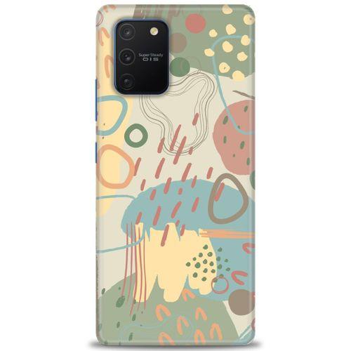 Samsung Galaxy A91 / S10 Lite Kılıf HD Baskılı Kılıf - Renkli Tuval + Tam Ekran Koruyucu