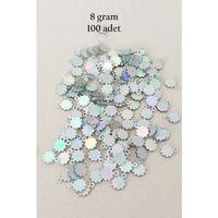 Oya Abiye Bileklik Kolye Pleksi Metalik Plastik Pul Gümüş Renk 8 gram 100 adet - BNC518