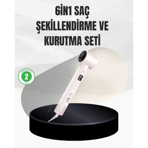 6 Başlıklı Hızlı Kurutma Ve Bukle Şekillendirme Seti