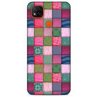 Xiaomi Redmi 9C Kılıf Patchwork (35) Fit Design Kılıf Toz Pembe Lacivert