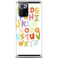 Xiaomi Poco X3 GT Kılıf HD Baskılı Kılıf - Alfabe + Tam Ekran Koruyucu