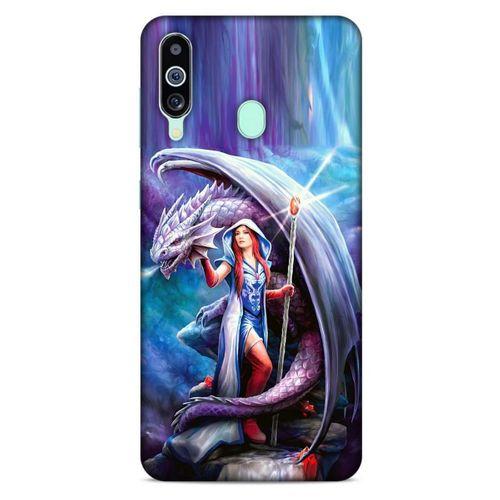 Samsung Galaxy M40 Kılıf Dragons (31) TPU Kılıf Ejderha ve Sahibe