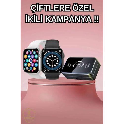 Powerbank Bluetooth Kulaklık Ve Yeni Model Akıllı Saat Seti Anc Özelliği Dokunamatik
