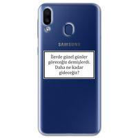 Galaxy M10 Kılıf HD Yazı Baskılı Silikon Arka Kapak - Yazı 7