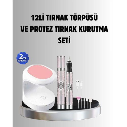 Tırnak Matkabı Ve Led Oje Kurutucu 2’li Profesyonel Bakım Seti