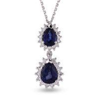 2.28 Ct Pırlanta Safir Kolye RTKL41