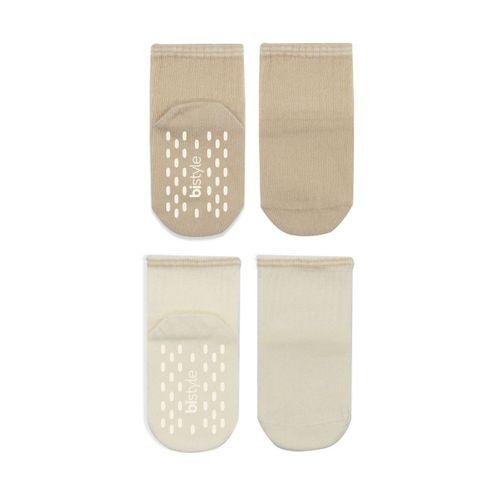 Bistyle Bistyle Çemberli Basic Penye Kaymaz Soket Çorap 2li 10146 Bej