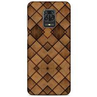 Xiaomi Redmi Note 9S Kılıf Patchwork (26) Tpu Silikon Kılıf Açık Kahverengi