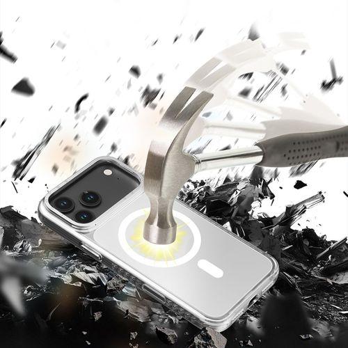 Apple iPhone 17 Pro Max Kılıf M-safe Şarj Özellikli Metal Kamera Çerçeveli Airbag Tasarımlı Lenyes CK221 Sert PC Kapak