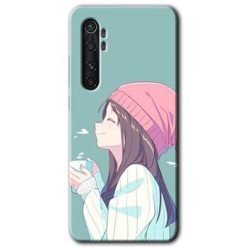 Xiaomi Mi Note 10 Lite Kılıf HD Desen Baskılı Arka Kapak - Happy Girl