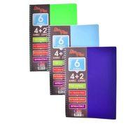 SİMPLUS A4 4+2  150 Yaprak PLASTİK KAPAK SPİRAL AYRAÇLI DEFTER ( Kapak Rengi Stoktan Rastgele ! )