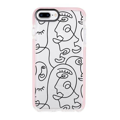 iPhone 7 Plus Face Art Desenli Candy Bumper Silikonlu Telefon Kılıfı