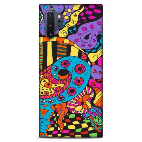 Lopard Samsung Galaxy Note 10 Plus Uyumlu Kılıf Soyut Sanat (23) Baskılı Ultra Koruma Kılıfı