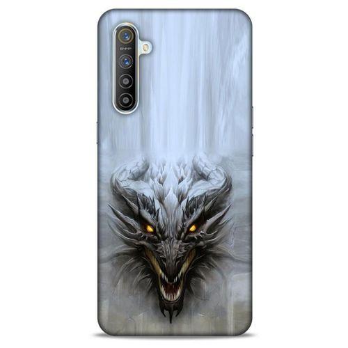Oppo Realme XT Kılıf Dragons (11) Tam Koruma Beyaz Ejderha