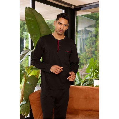 Erkek 9250 Erkek   Midi Yaka Pijama Takımı