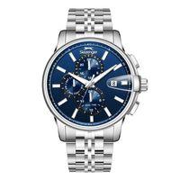 Slazenger SL.09.2551.2.02 Quartz Çelik Gri Lacivert Kadran 44 mm Erkek Kol Saati