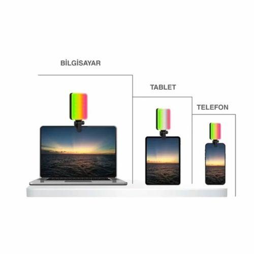 Clip-fill Taşınabilir Mini Rgb Led Selfie Işığı