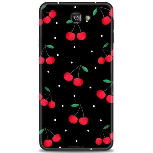 Samsung Galaxy J7 Prime Kılıf HD Baskılı Kılıf - Kirazlar + Tam Ekran Koruyucu