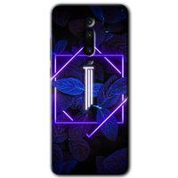 Xiaomi Mi 9T Kılıf HD Desen Baskılı Arka Kapak - Dark Neon Yaprak I Harfi + Kırılmaz Cam
