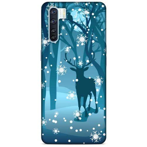 Oppo A91 Kılıf Snowix (28) Arka Kapak Mavi Koyu