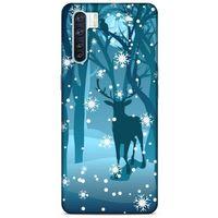 Oppo A91 Kılıf Snowix (28) Arka Kapak Mavi Koyu