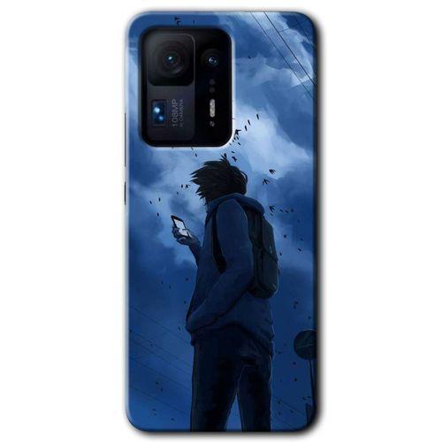 MRCİLETİSİM Xiaomi Mi Mix 4 Kılıf HD Desen Baskılı Arka Kapak+Temperli Cam - Sonbahar Yalnızlığı