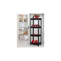 Shelf Unit Raf Ünitesi Siyah Renk 4 Katlı Royaleks-81414