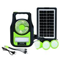 Gs-909 Bluetooth Radyo Usb Güneş Paneli Dahil Solar Enerjili 3 Ampullü  Spot Fener