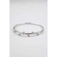 Taşlı Vip Bilezik - Gümüş