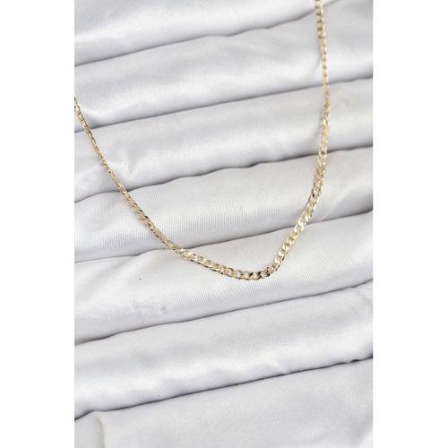 CM 14K Gold Renk Pirinç Zincir Model Kadın Kolye