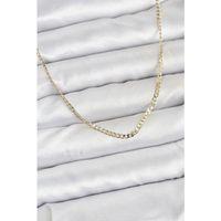 CM 14K Gold Renk Pirinç Zincir Model Kadın Kolye