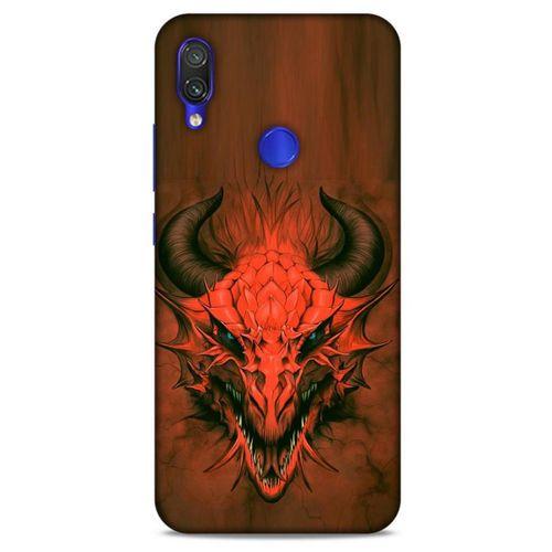 Xiaomi Redmi Note 7 Kılıf Dragons (14) Lansman Kılıf Kırmızı Boynuzlu Ejderha