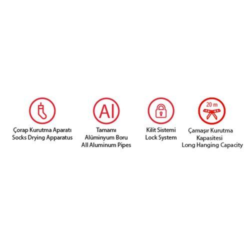 Devecioğlu Harbinger Harbinger Gold MM037 Alüminyum Çamaşırlık