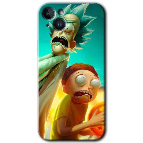 Potkal Hediye Fabrikası iPhone 14 Plus Kılıf HD Desen Baskılı Arka Kapak - Rick Morty