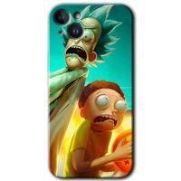 Potkal Hediye Fabrikası iPhone 14 Plus Kılıf HD Desen Baskılı Arka Kapak - Rick Morty